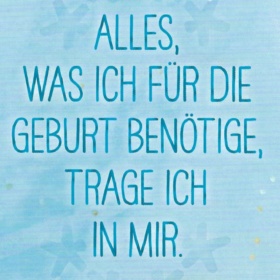 Affirmationskarte mit positivem Spruch zum mentalen Training