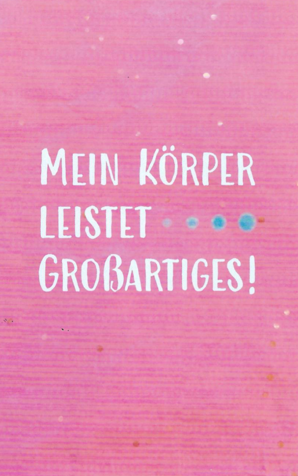 Affirmationskarte mit positivem Spruch zum mentalen Training